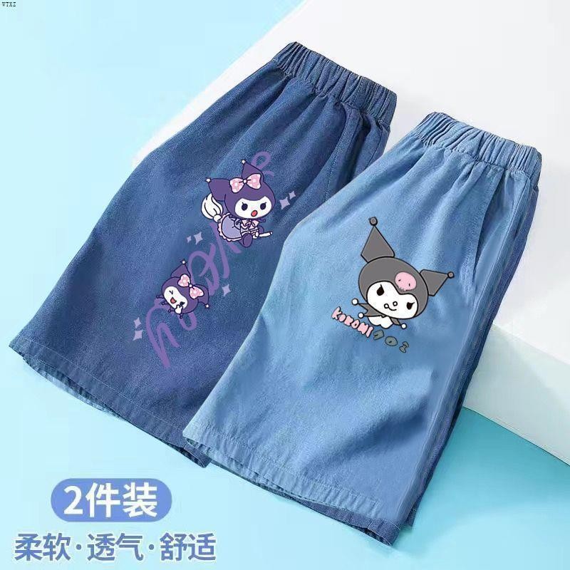 Quần Short Bé Gái Mùa Hè Mỏng Tencel Quần Short Thời Trang Mùa Hè Nhanh Khô Denim Xanh Tencel Quần H