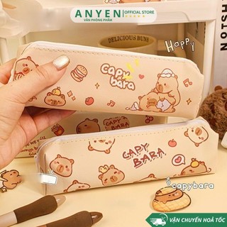  Túi Hộp Bút Vải Capybara Canvas Cute Đa Năng Đựng Bút Dễ Thương 