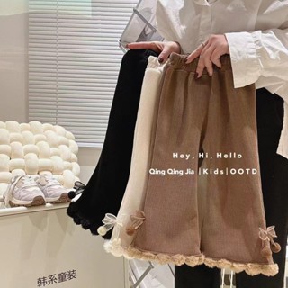 Quần nhung Tăm ống loe Lót Lông nhung mềm mịn cho bé gái