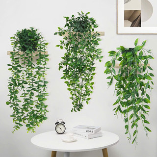  Cây rủ lá nhựa giả mô phỏng cúc tần cây cỏ vảy ốc lá cây xanh dây leo decor trang trí rất đẹp giống thật 