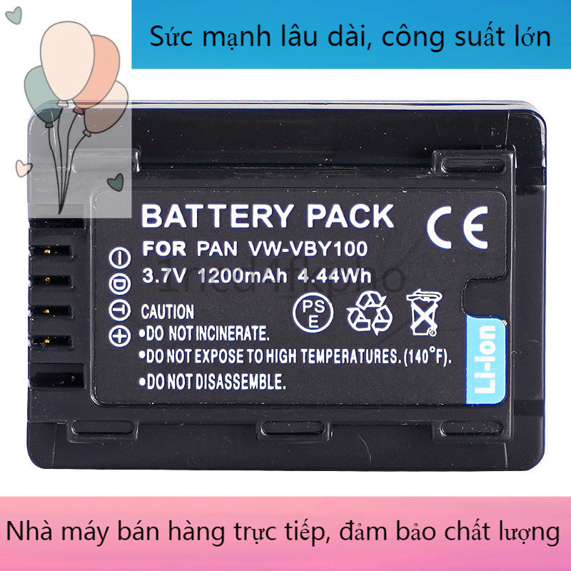 VW-VBY100 Pin máy ảnh mới cho máy ảnh Panasonic HC-V130 V160 V520 V770 VBL090