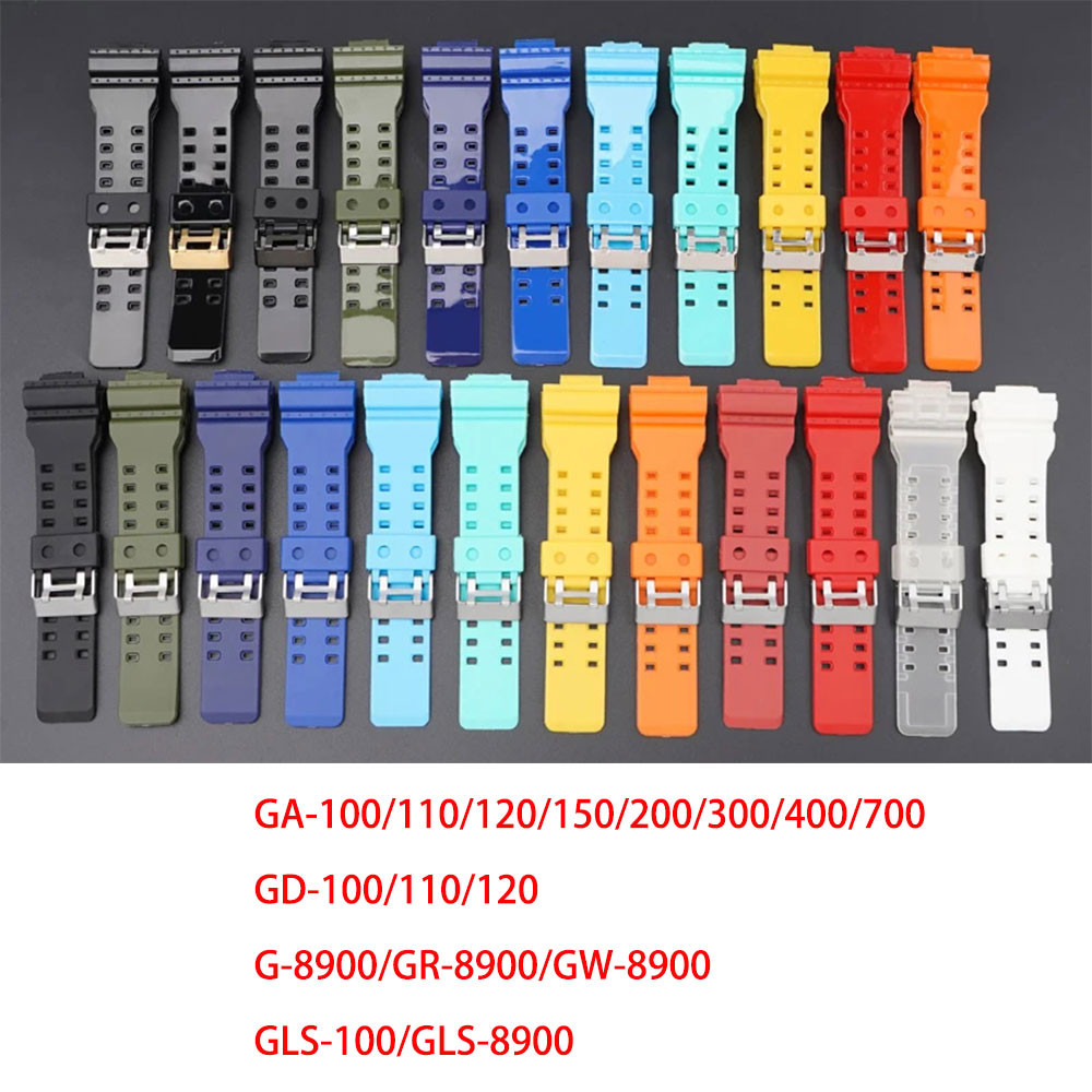 Dây đeo đồng hồ bằng nhựa cho Casio G-shock GA-100 / 110 / 120 / 150 / 200 / 300 / 400 / 700 GD-100 