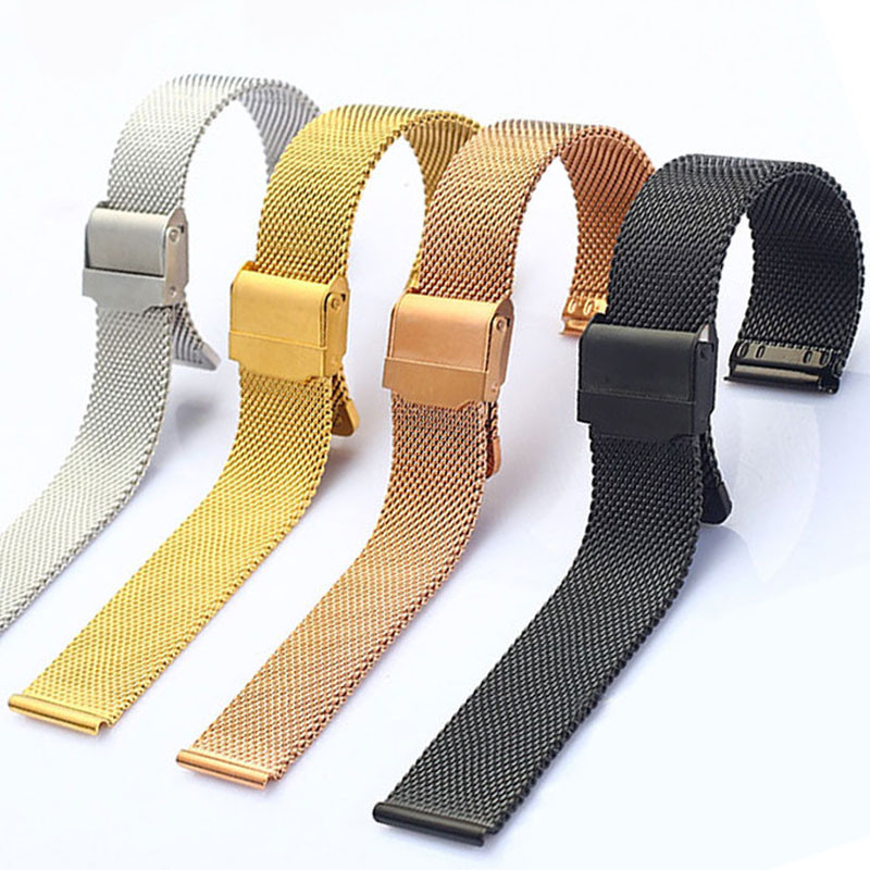 Dây đeo đồng hồ lưới Milanese bằng thép không gỉ cho vòng đeo tay cổ điển DW Dây đeo đồng hồ một vòn