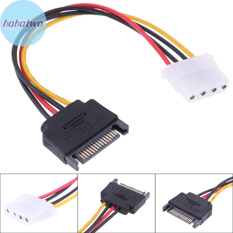 Ha SATA to IDE Cáp Nguồn 15 Pin SATA Nam Sang Molex IDE 4 Pin Nữ Cáp Adapter VN