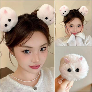 Thỏ Nhỏ Kẹp Tóc Tai Mèo Lông Sang Trọng Top Kẹp Mũ Kẹp Cho Nữ