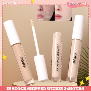 Kem Nền NOVO Lâu Dài Chống Thấm Nước Mặt Trang Điểm Mỹ Phẩm Bao Da Mụn Điểm Thâm Vòng Tròn Dưỡng Ẩm Kem Che Khuyết Điểm