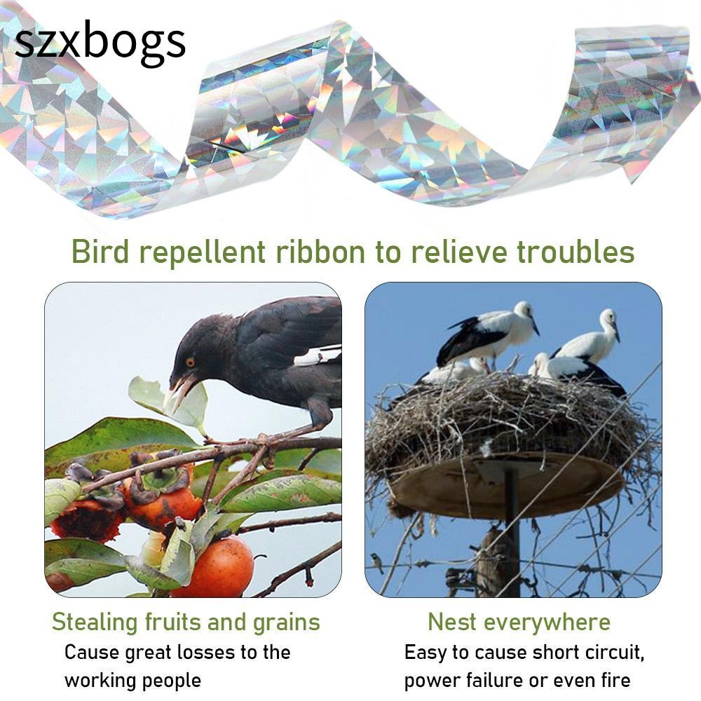 Szxbogs Băng đuổi chim ngoài trời Bãi cỏ Đồ dùng trang trại Vườn Orchard Kiểm soát dịch hại