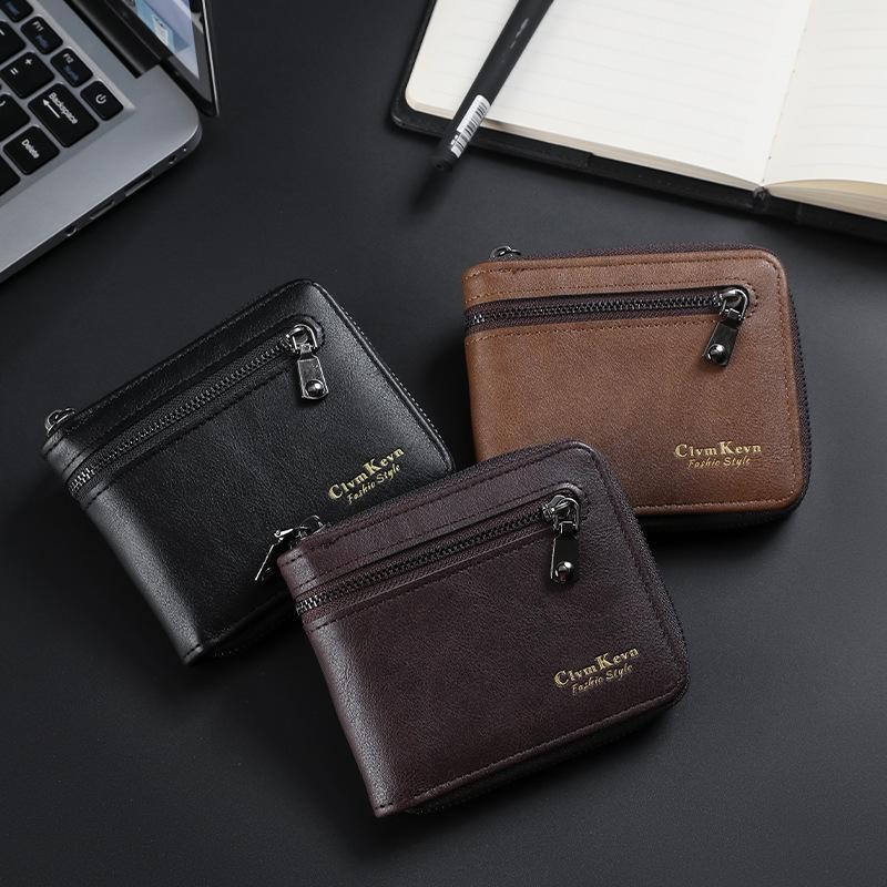 Ví da PU đơn giản dành cho nam Vỏ nhiều thẻ Ví đựng tiền mặt có thể gập lại