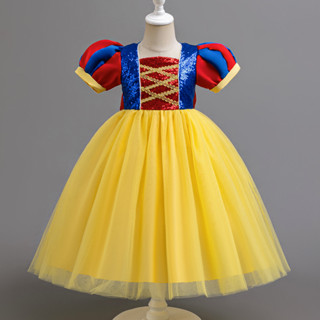 Njxd Bé Gái Halloween Trang Phục Hóa Trang Bạch Tuyết Lạ Mắt Nơ Đầm 3-8 Tuổi Trẻ Em Chủ Đề Đảng Công Chúa Tulle Đầm Bóng Choàng