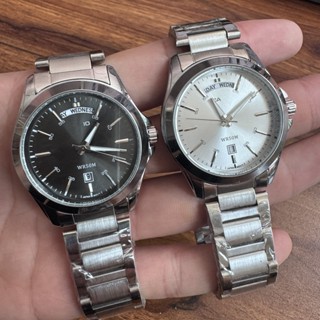 Cas- Đồng hồ nam, đồng hồ đeo tay bằng thép thạch anh công sở và giải trí