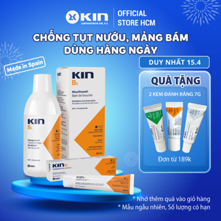 Combo Nước Súc Miệng Kem Đánh Răng Kin B5 Phục Hồi Nướu Răng, Sạch Mảng Bám, Ngừa Viêm Nướu, Chống Sâu Răng 500ml/125ml