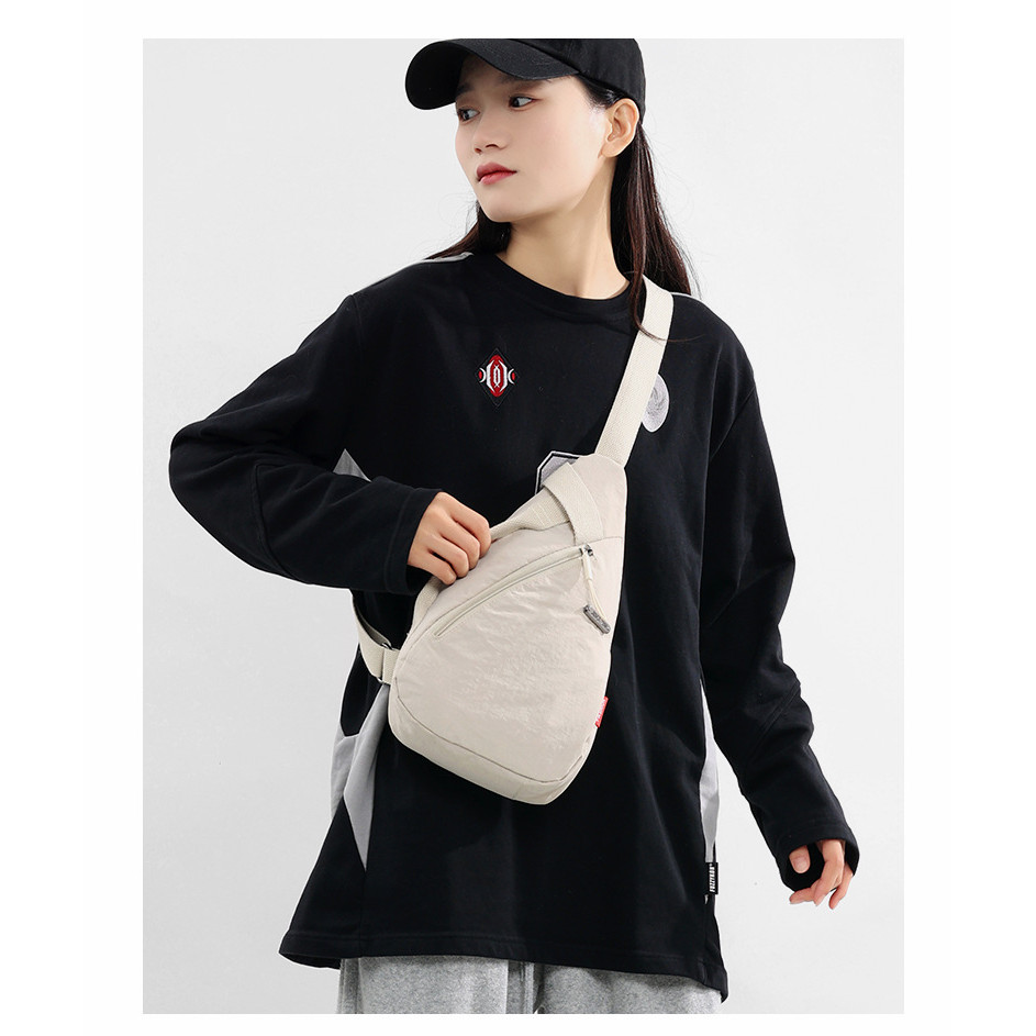 2026 Thời Trang Hàn Quốc Thể Thao Chống Thấm Nước Giải Trí Thời Trang Phù Hợp Với Dây Kéo Ngực Túi Đeo Ngang Nữ