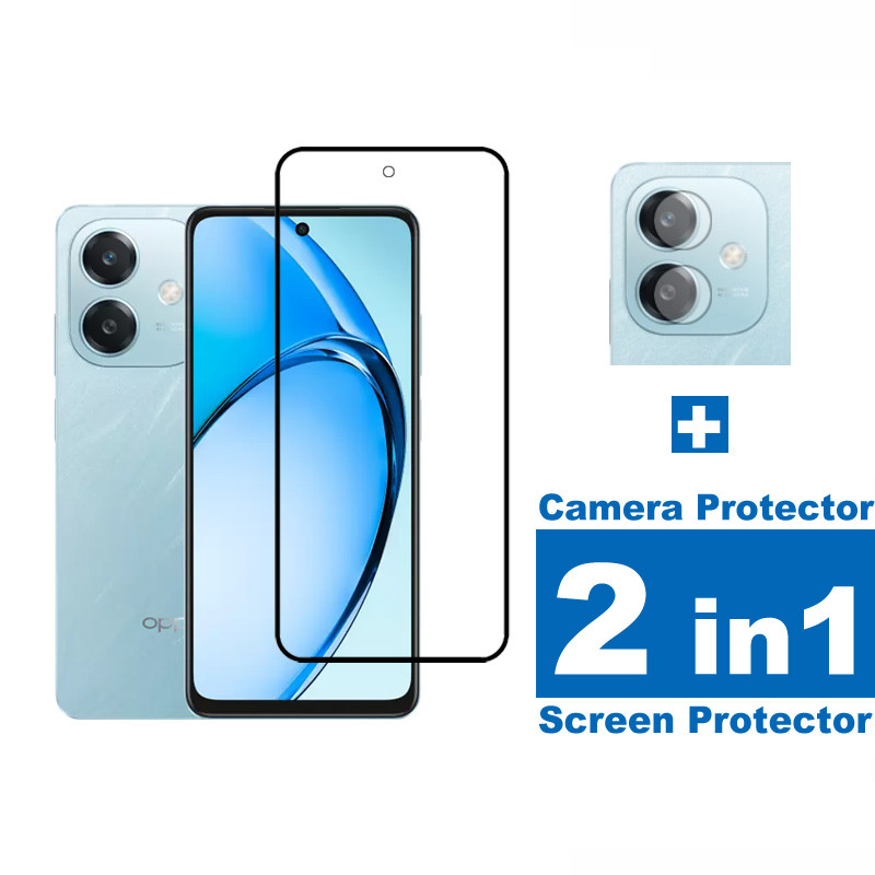 Kính cường lực phủ sóng toàn diện 2 trong 1 cho OPPO A3x 4G 5G A3 A3S A3i A1i A1s A5 Pro 5G 4G Bảo v