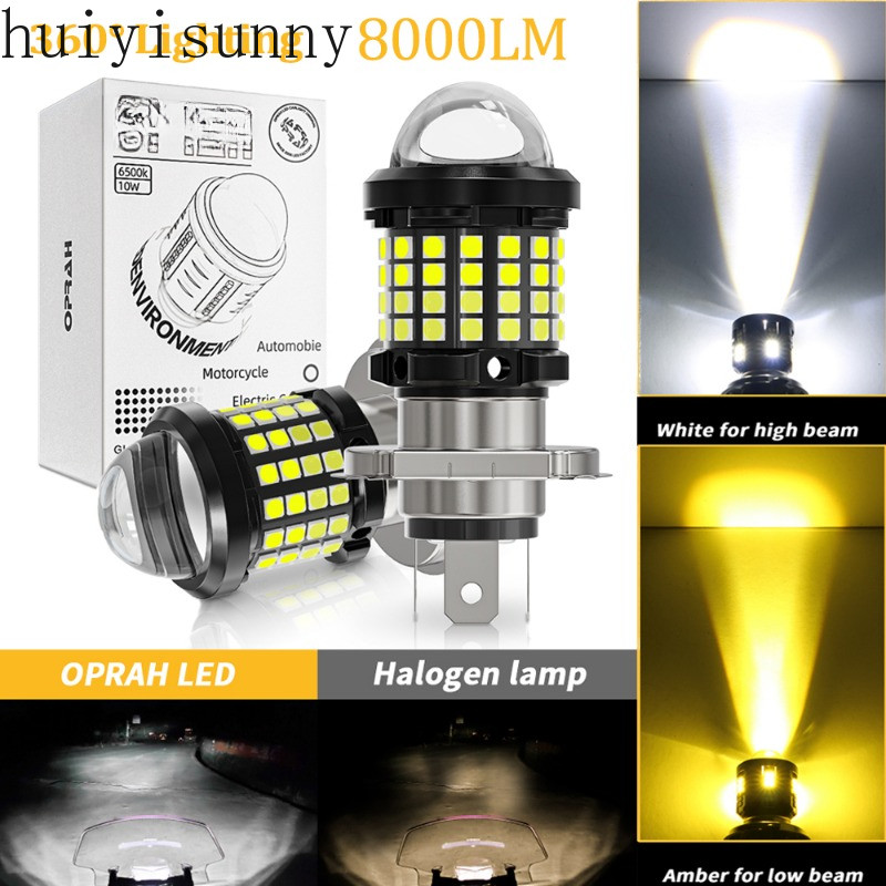 Hys 1 Đèn LED Xe Máy Siêu Sáng Oprah H4 H6 BA20D 3030 60SMD Bóng Đèn Pha Hi / Chùm Thấp 8000LM Canbu