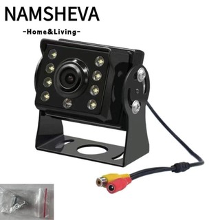 Camera quan sát phía sau ô tô xe tải NAMSHEVA, Giám sát Camera lùi HD chống nước, 12-24V CCD 170° Khăn lau đêm xe buýt