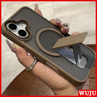  WUJU Chân đế thời trang mờ từ tính không dây ốp lưng Compatible For iPhone 17 16 15 14 13 12 11 Pro Max Plus Air 