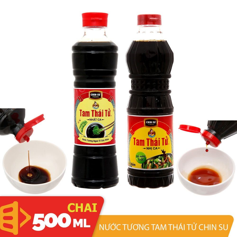 Nước tương tam thái tử Nhất Ca Nhị Ca chai 500ml