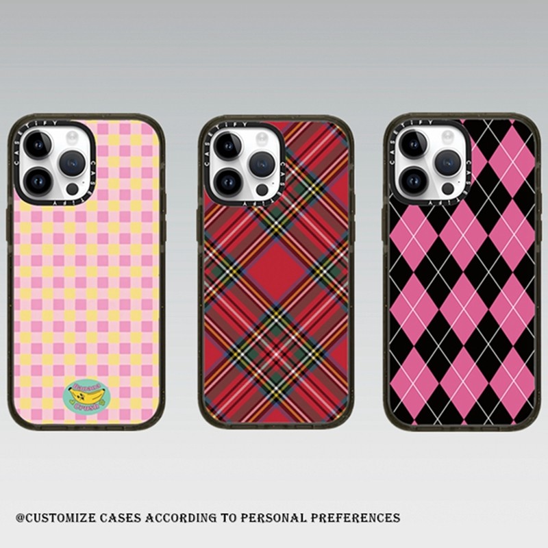 Casetify kiểm tra hoa văn Vỏ điện thoại cho iPhone 16 16Pro 11 12 13 14 15 Plus Pro Max Từ Tính Cứng