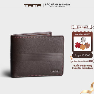 Ví nam da bò Trita (Thời trang nam dáng ngang cao cấp - Ví da RVN21)