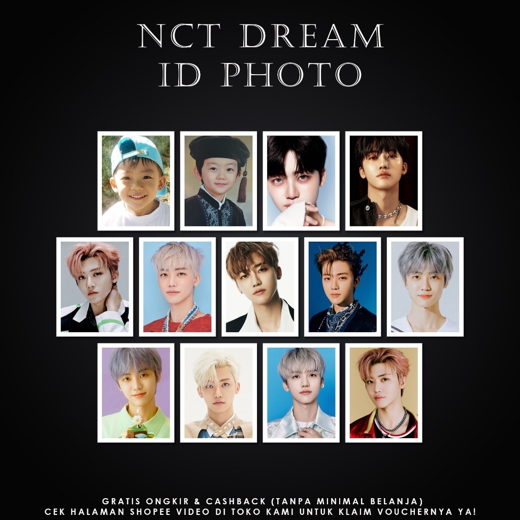 [ SET 07 PHOTO ID ] Ảnh Thẻ Thành Viên Nhóm NCT DREAM - ID PHOTO NCT DREAM - Sticker Dán - Có Cán Mà