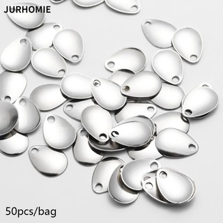 Jurhomie 50 Chiếc Thìa Xoay Kim Loại Kim Sa Lấp Lánh Rung VIB Mồi