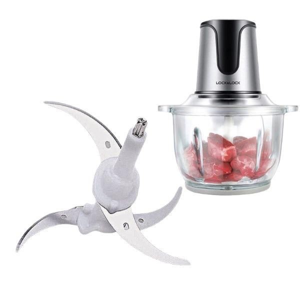 PHỤ KIỆN của máy xay thịt LocknLock EJM171 2 lít 300W - 4 luoi dao, cối thủy tinh lock&lock