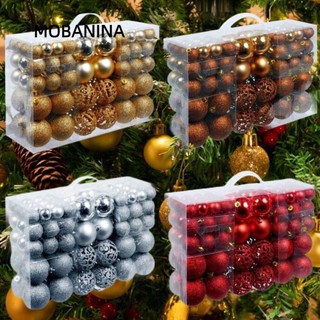 Mobanina 100 CÁI Bộ Bóng Giáng Sinh, Quả Bóng Cây Giáng Sinh Nhựa 8cm, Bền 18 Màu Suspensable Xmas Trang Trí Bóng Trưng Bày