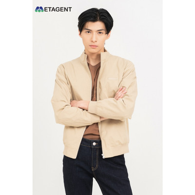 Arctic Khaki - Áo khoác khaki kéo khóa nam Metagent MS 70E4033