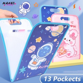 MAHES Thư mục tập tin A4, Túi đựng đàn Organ 13 túi chống thấm nước, Túi đựng giấy kiểm tra lưu trữ phân loại PP chất lượng cao Quà tặng