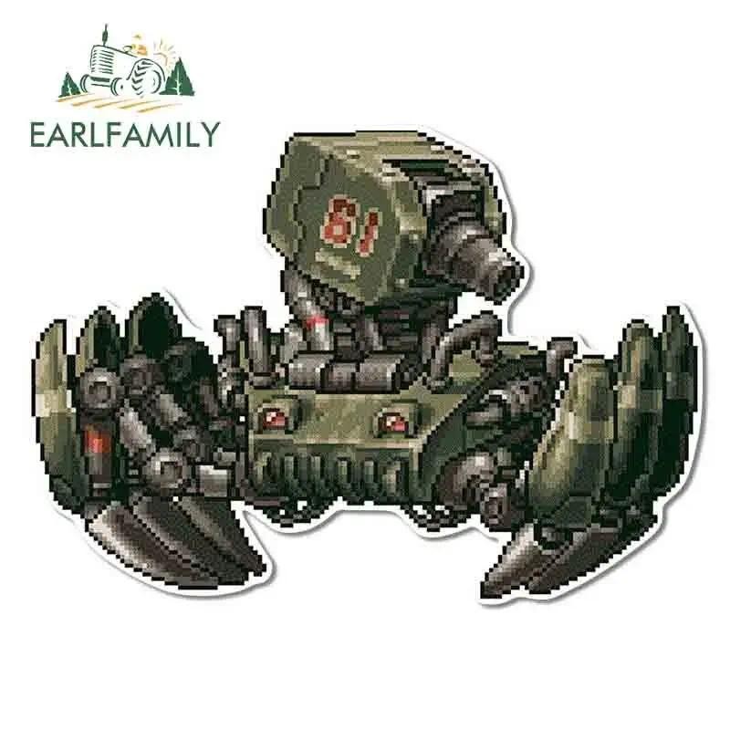 Earlfamily 13cm x 9.2cm cho trò chơi Arcade Pixel Tank Nhãn dán xe hơi Tường ván trượt tuyết Decal Chỉnh VAN Ván trượt tuyết Windows Vinyl Bọc xe