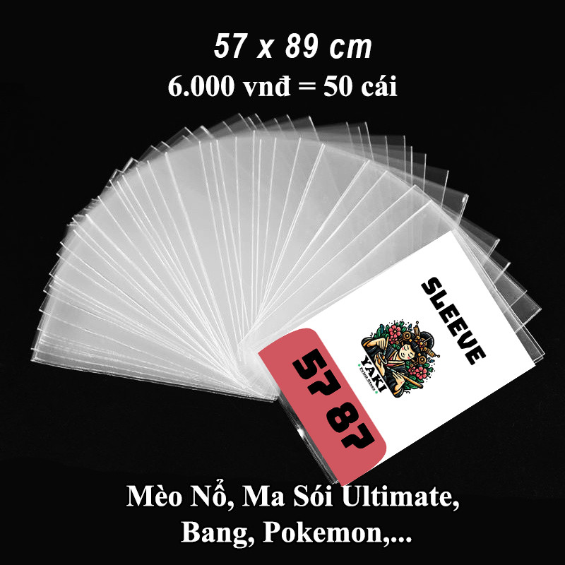 Bọc Plastic Phù Hợp Drinking, Boardgame, Ma Sói, Card Bo Góc Idol Kích Thước 57 x 87mm