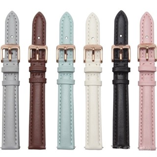 Dây đeo đồng hồ nữ giá trị cao, ngôn ngữ hoa cỏ bốn lá, tương thích với dây đeo đồng hồ Yuweilu, dây đeo bằng da 12 14 16 18mm