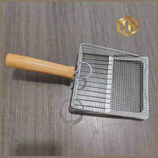 Xẻng Xúc Cát Cho Mèo Bằng Thép Không Gỉ, Xẻng Xúc Cát Cho Mèo Loại To Tay Cầm Gỗ Dễ Dọn Sạch