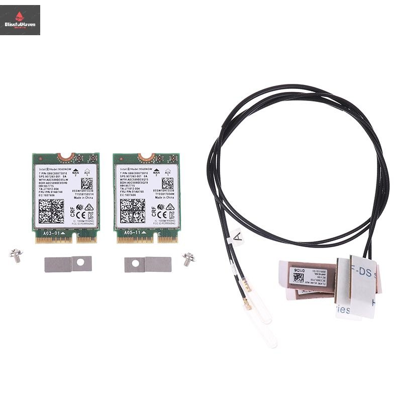 9560NGW Thẻ WiFi + Ăng-ten 1733Mbps Không Dây AC 9560 Băng tần kép 2.4G / 5G BT 5.0 802.11Ac M.2 CNV