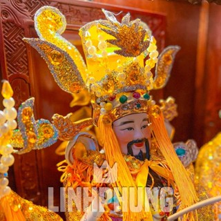 Combo Áo Mão Ông Thần Tiền Kim Sa (Không Kèm Tượng) - Đầy Đủ Kích Cỡ - Đo Vòng Đầu Tượng Lấy Size