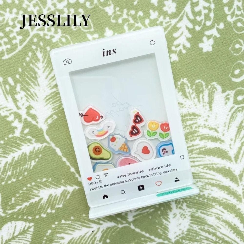  JESSLILY    Khung ảnh Mini  Fujifilm Instax Màn hình ảnh nghệ thuật Khung Acrylic dọc Khung phim Mini đầy màu sắc trang trí máy tính để bàn 3 inch 