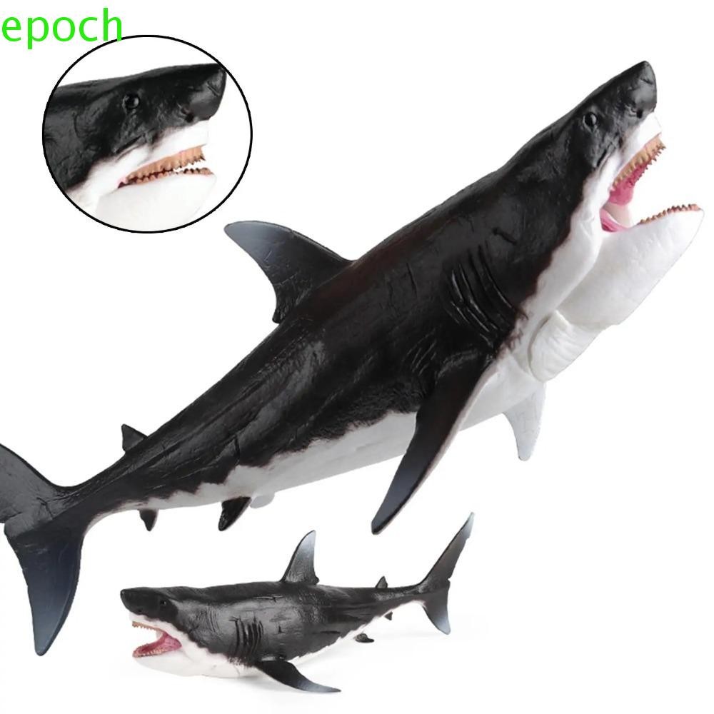 Mô hình cá mập lớn EPOCH, Đồ chơi nhân vật hành động Megalodon thực tế bằng nhựa, Đồ trang trí máy t