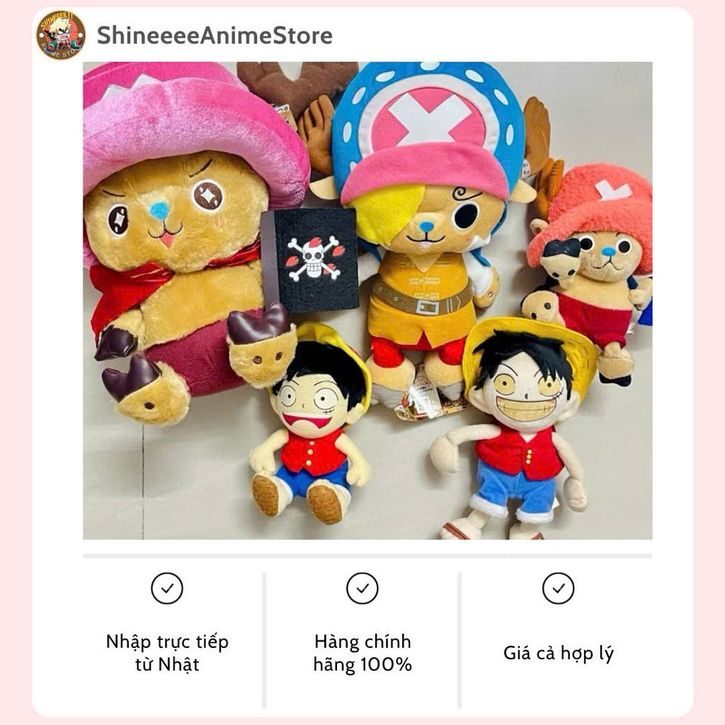 [CHÍNH HÃNG NHẬT BẢN] Gấu Bông One Piece Đảo Hải Tặc (Chopper, Luffy)