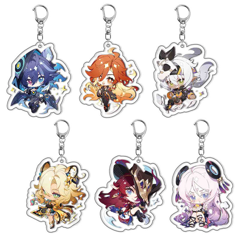 Genshin Impact Navia Mavuika Kinich Mặt Dây Chuyền Dễ Thương Hình Acrylic Móc Khóa Móc Khóa Bộ Sưu T