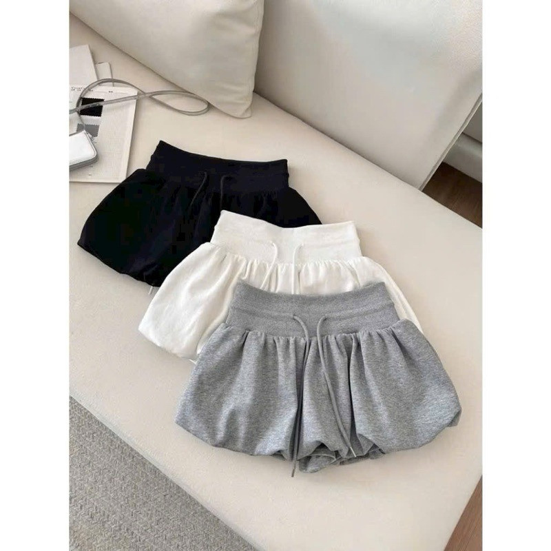Chân váy bí nữ dáng ngắn chất nỉ 2 da lưng chun bản to kèm dây rút basic dễ phối - Minci Clothing | BigBuy360 - bigbuy360.vn