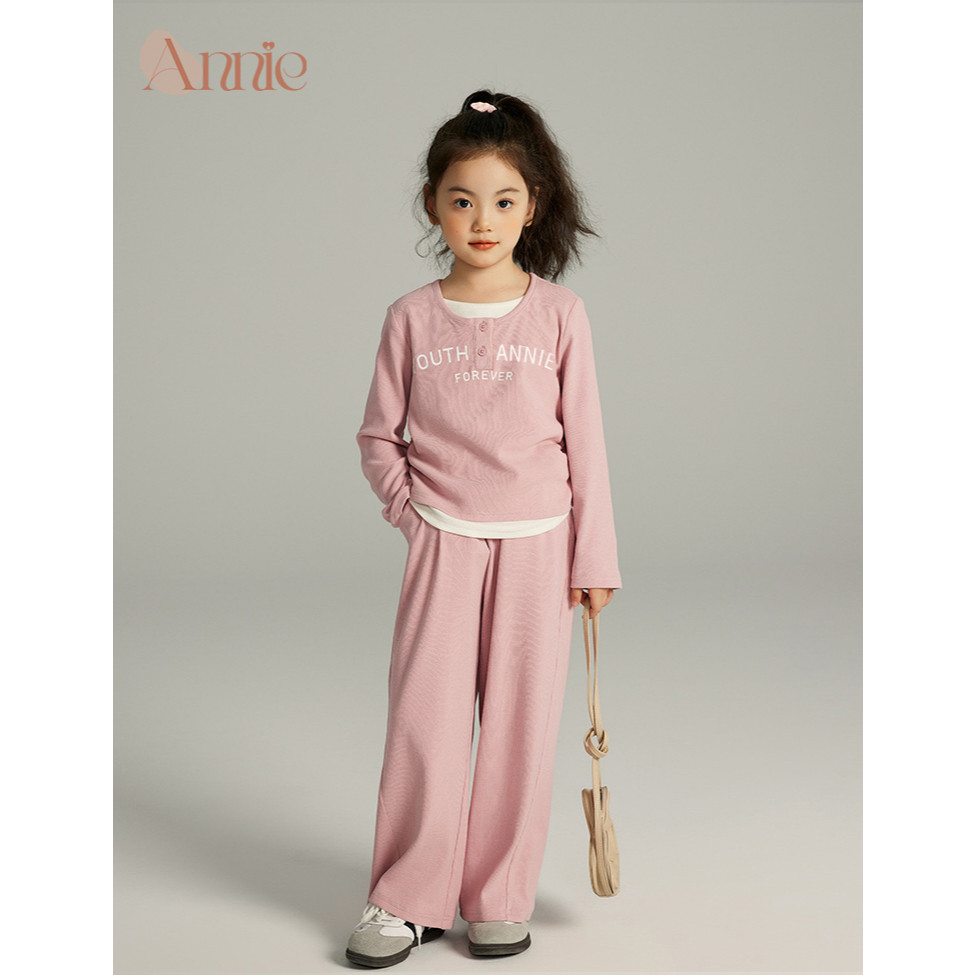 Đồ bộ bé gái size đại Magickids áo thun dài tay in chữ chất thun tăm mềm mịn giữ nhiệt cho bé từ 16 đến 46kg BD24067