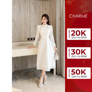 Váy tiểu thư dáng dài đính đá Charme 401003