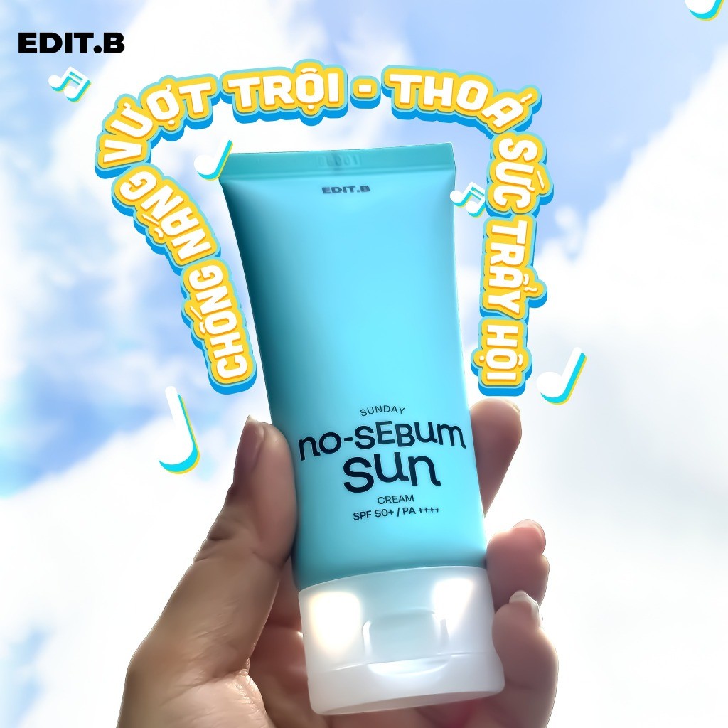 Kem Chống Nắng EDIT.B No-Sebum SPF50+ PA++++ Kiềm Dầu 50ml