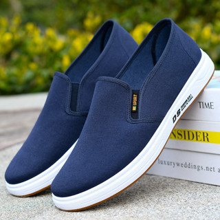  Mùa Thu Cũ Bắc Kinh Giày Vải Nam Siêu Nhẹ Slip-On Đế Mềm Bề Mặt Mềm Thoải Mái Chống Mài Mòn Giày Đi Bộ13591115 