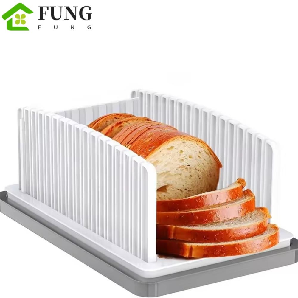 Máy thái bánh mì, Với khay vụn bánh mì Hướng dẫn cắt bánh mì chịu nhiệt, Phụ kiện làm bánh có thể điều chỉnh độ dày nhựa Tấm cắt bánh mì trắng thương mại