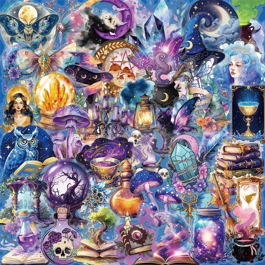 ❉ Purple Magic Planet Series 01 Miếng Dán PET ❉ 50 Cái / bộ DIY Thời Trang Chống Thấm Nước Đề Can Do