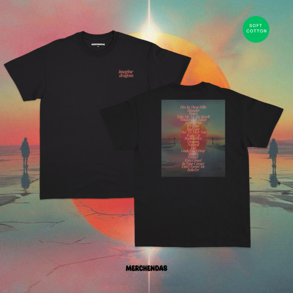 Phiên bản giới hạn Imagine Dragons Loom Setlist World Tour Áo sơ mi Cotton mềm mại