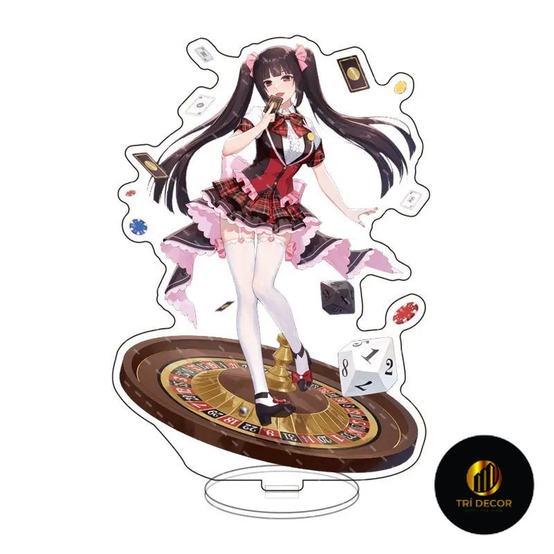 Móc Khoá, Mô Hình Standee Anime Kakegurui Jabami Yumeko Yomoduki Runa Trang Trí Bàn Học