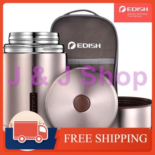 Bình ủ cháo, giữ nhiệt Edish inox 316 cao cấp 1000 ml Công Nghệ Đức + Tặng Túi Giữ nhiệt