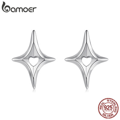 Bamoer 925 Sterling Sliver Bông Tai Thiết Kế Đầy Sao Quà Tặng Trang Sức Cho Nữ